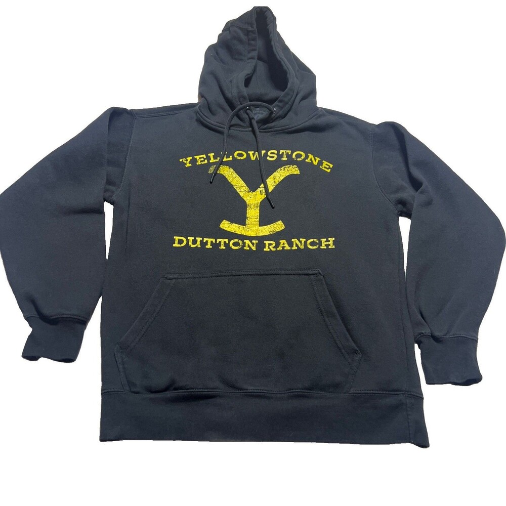 Yellowstone Men's Med Dutton Ranch Black Pullover Hoodie